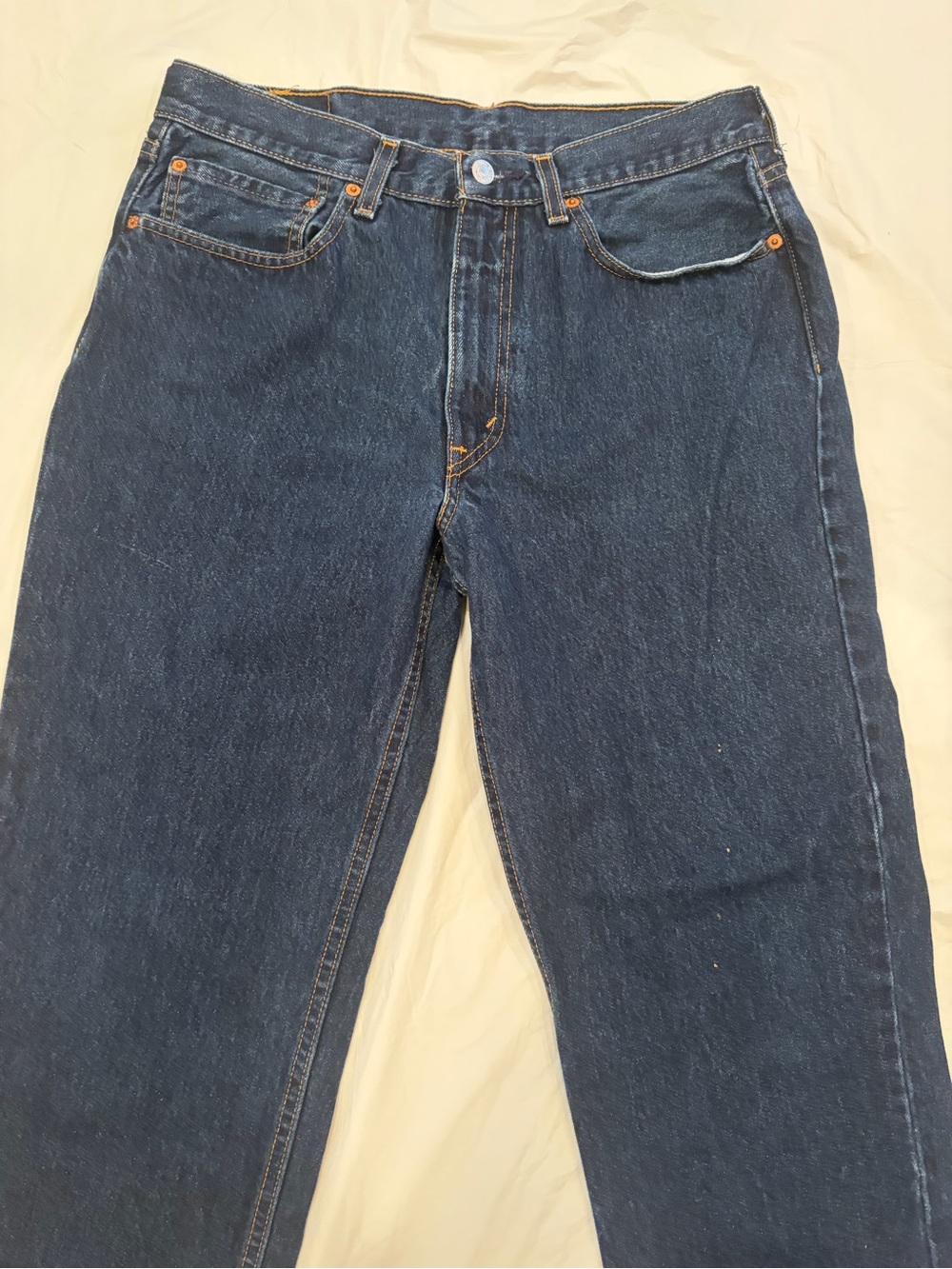 Levi's 550 Jeans Men's 34x29 Blue Dark Wash Relaxed Fit 100% Cotton - Picture 2 of 7